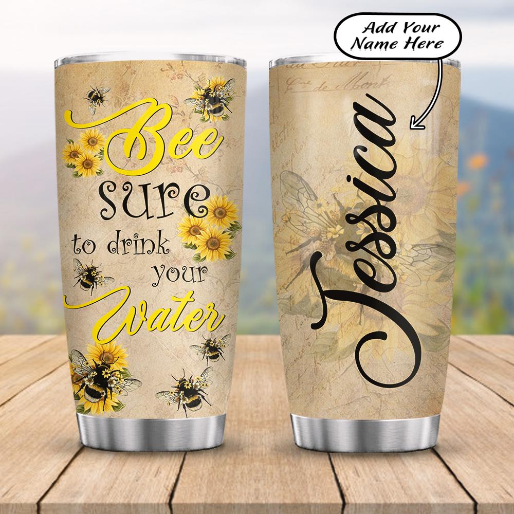 Personalized Bee Motivation Stainless Steel Tumbler personalized bee motivation stainless steel tumbler 2844