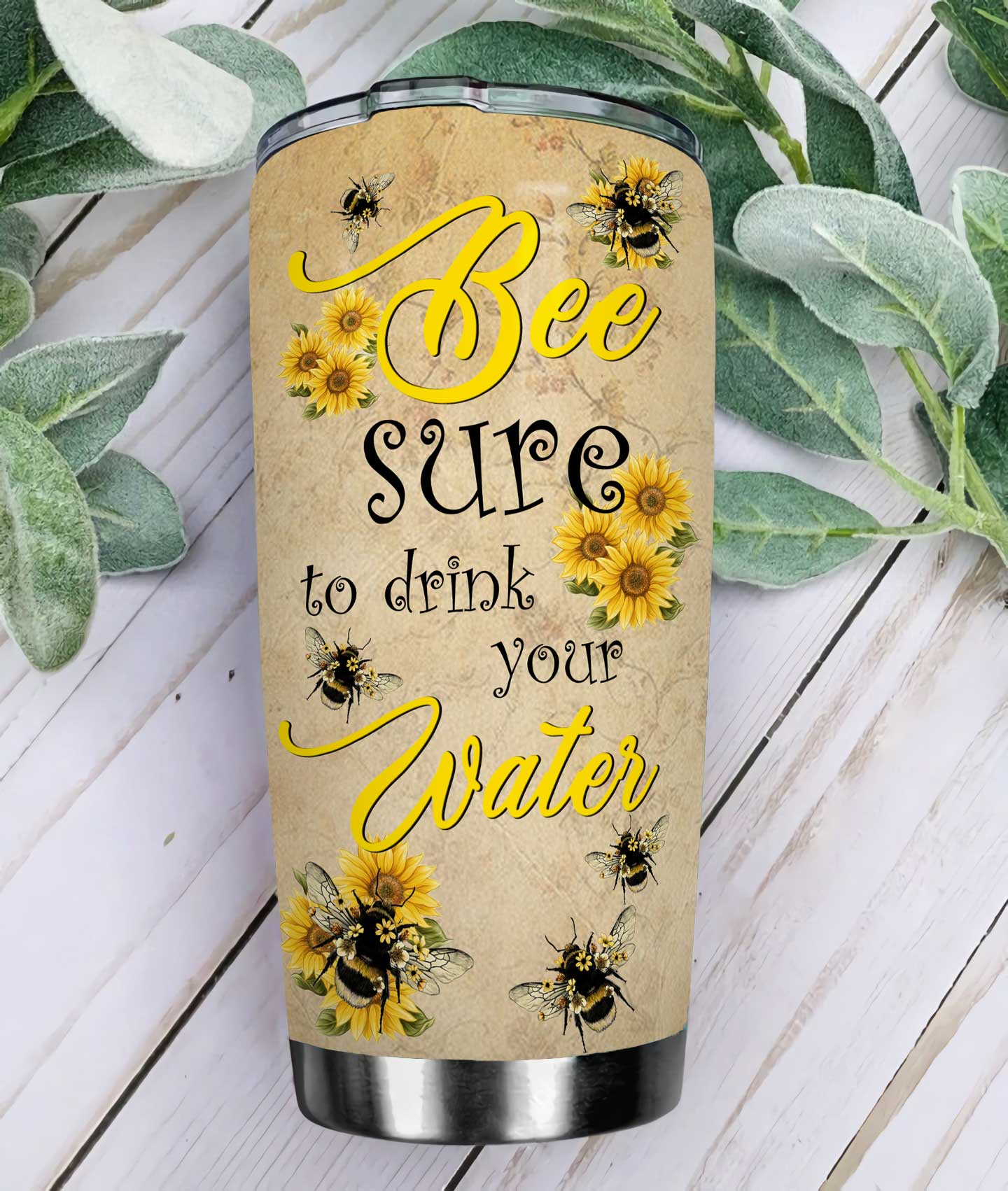 Personalized Bee Motivation Stainless Steel Tumbler personalized bee motivation stainless steel tumbler 4204