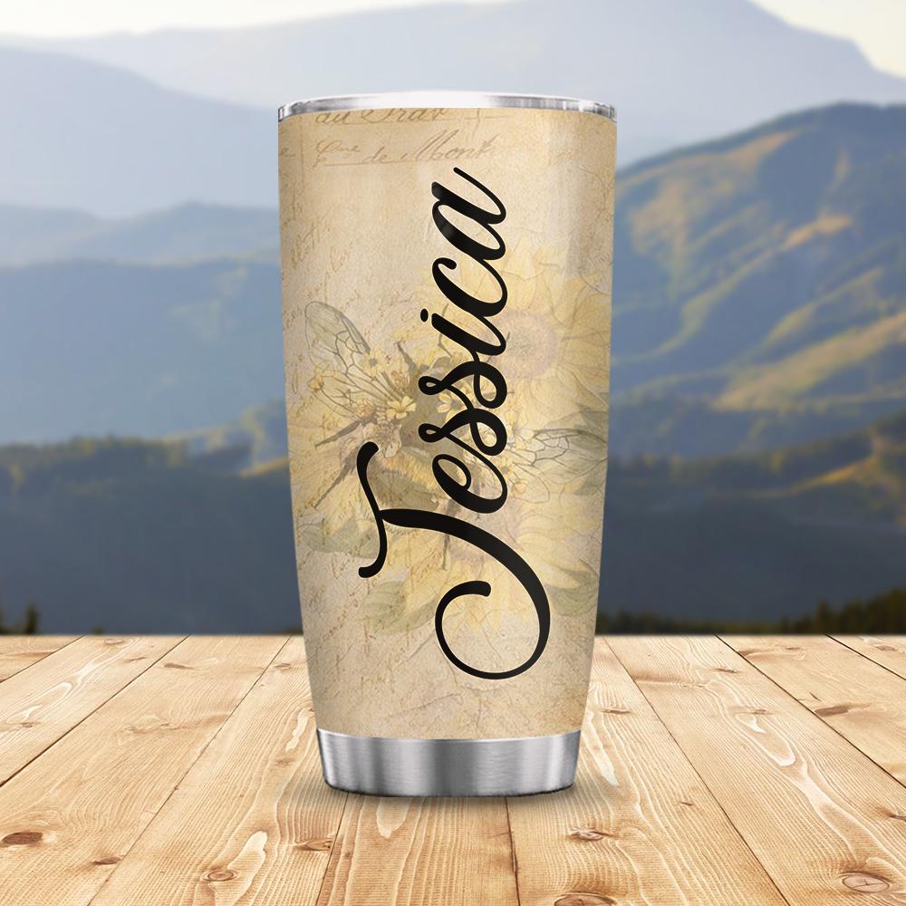 Personalized Bee Motivation Stainless Steel Tumbler personalized bee motivation stainless steel tumbler 5226