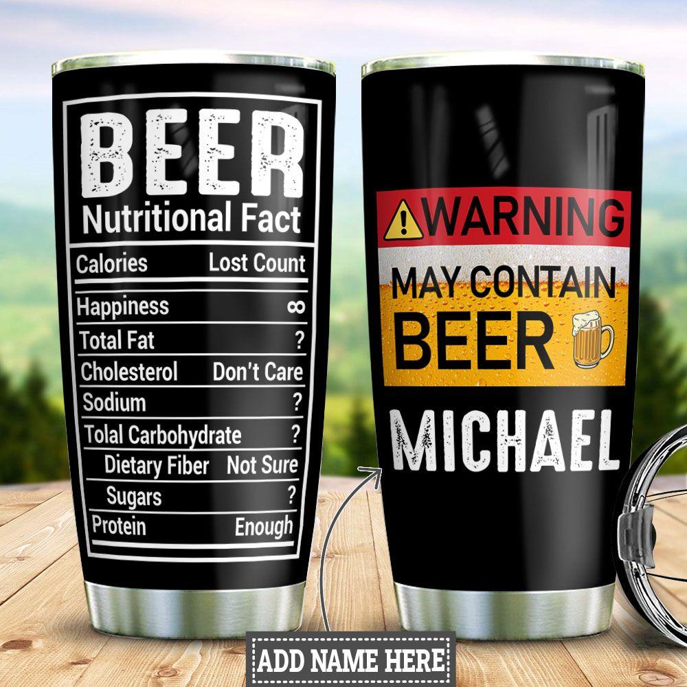 Personalized Beer Warning Facts Stainless Steel Tumbler personalized beer warning facts stainless steel tumbler 4244