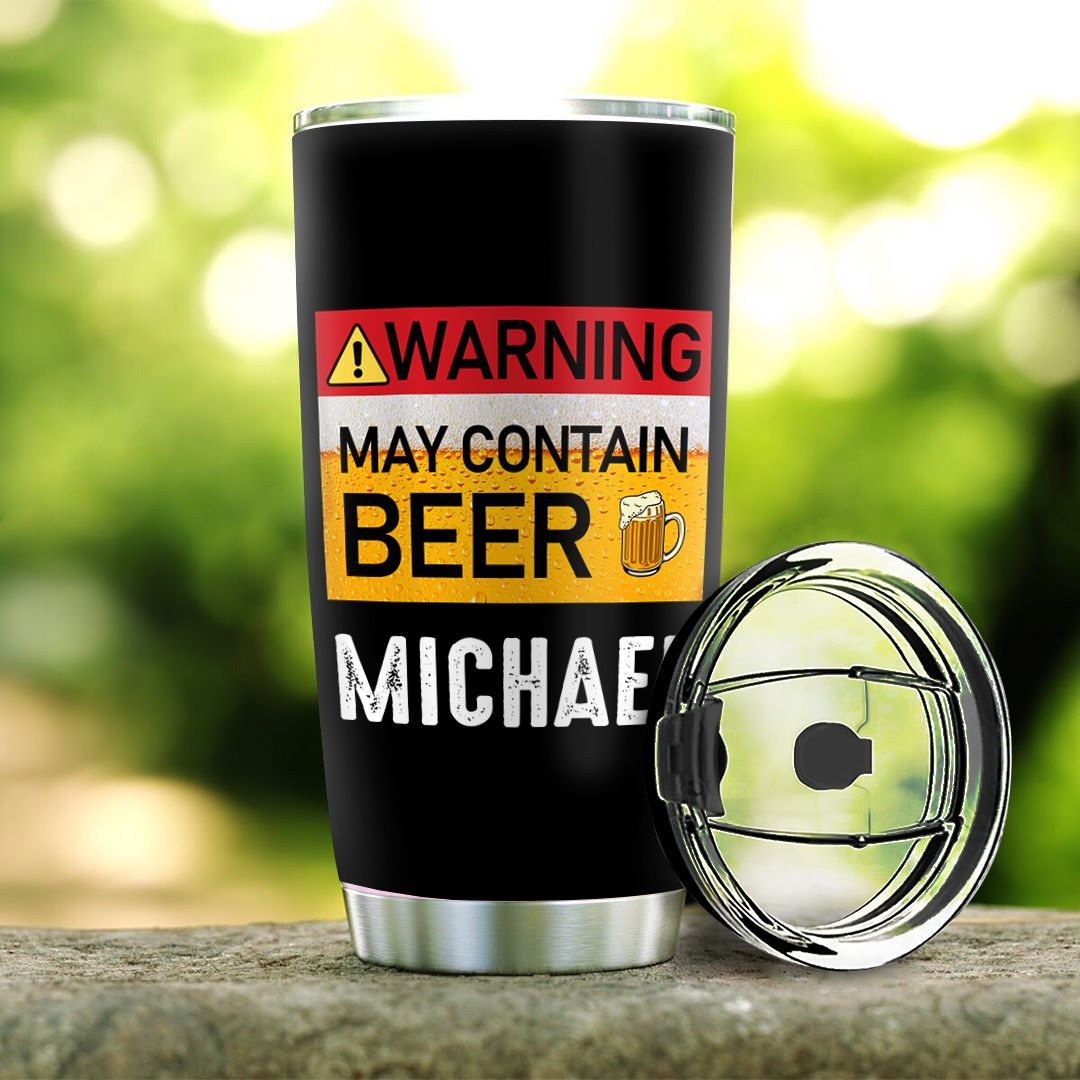 Personalized Beer Warning Facts Stainless Steel Tumbler personalized beer warning facts stainless steel tumbler 7484