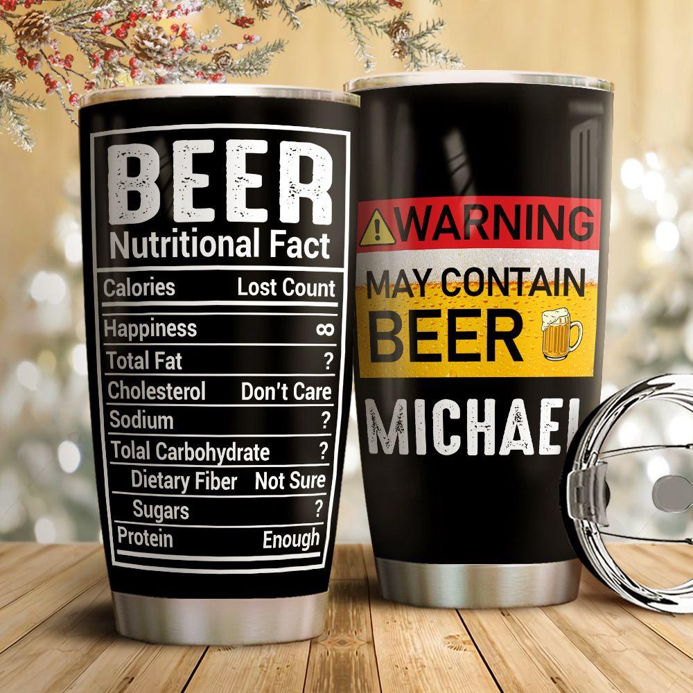 Personalized Beer Warning Facts Stainless Steel Tumbler personalized beer warning facts stainless steel tumbler 7960