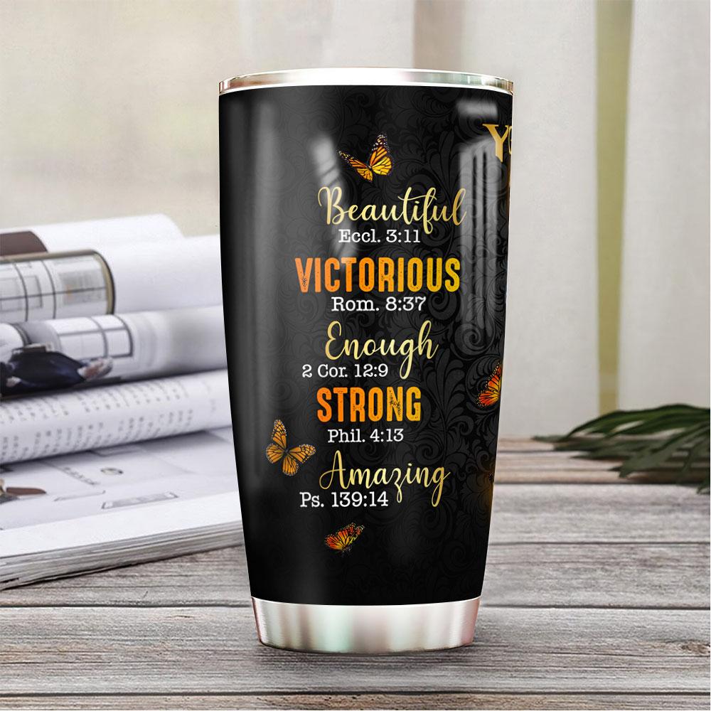 personalized black women god says you are stainless steel tumbler 1477