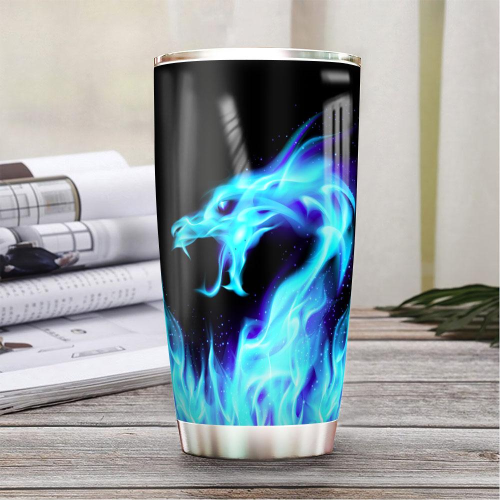 Personalized Blue Dragon Stainless Steel Tumbler personalized blue dragon stainless steel tumbler 5142