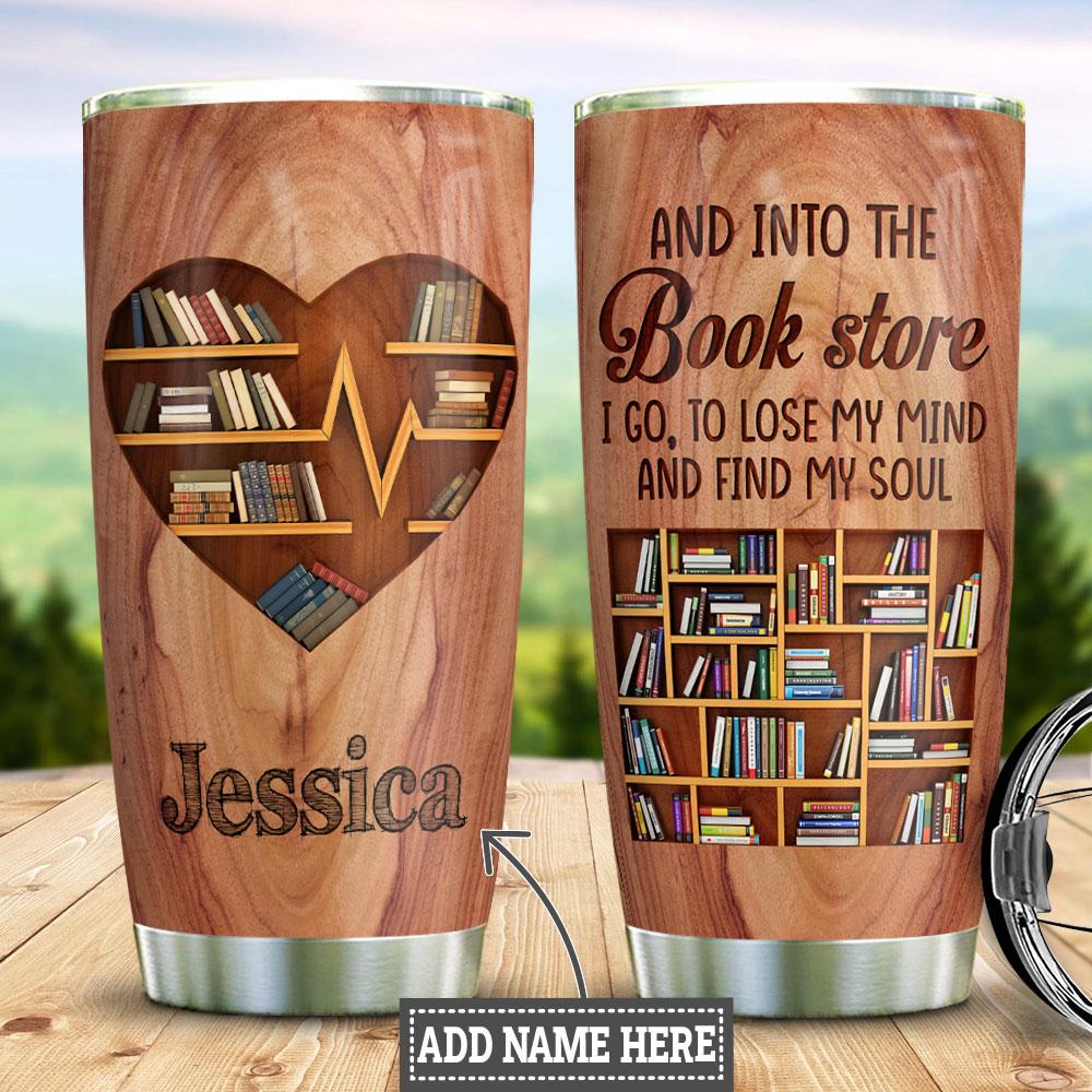 personalized book lover soul stainless steel tumbler 1124