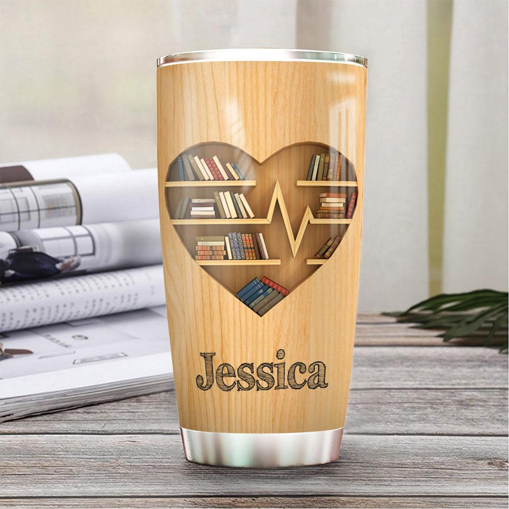 personalized book lover soul stainless steel tumbler 2886