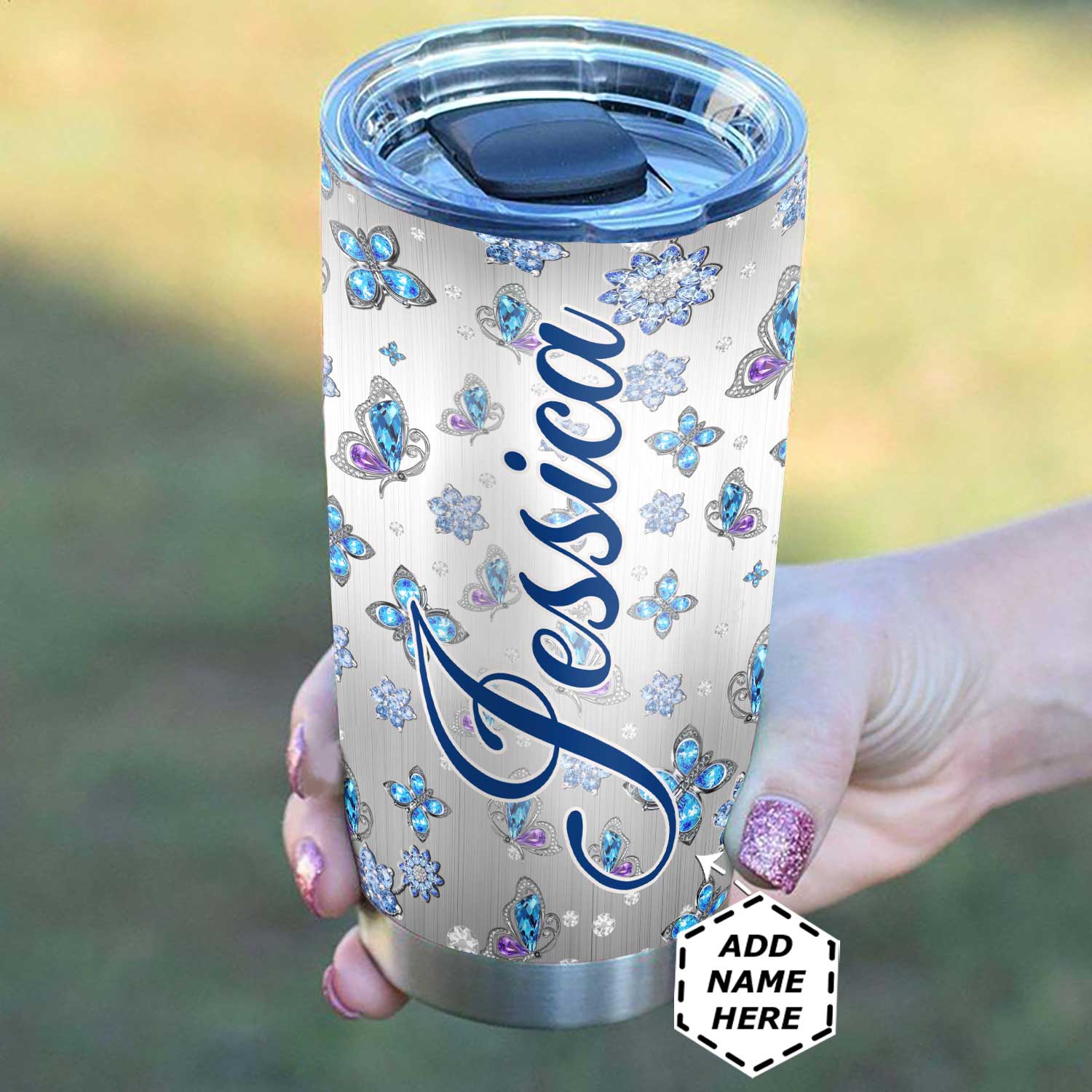 Personalized Butterfly During Pandemic Stainless Steel Tumbler personalized butterfly during pandemic stainless steel tumbler 5408