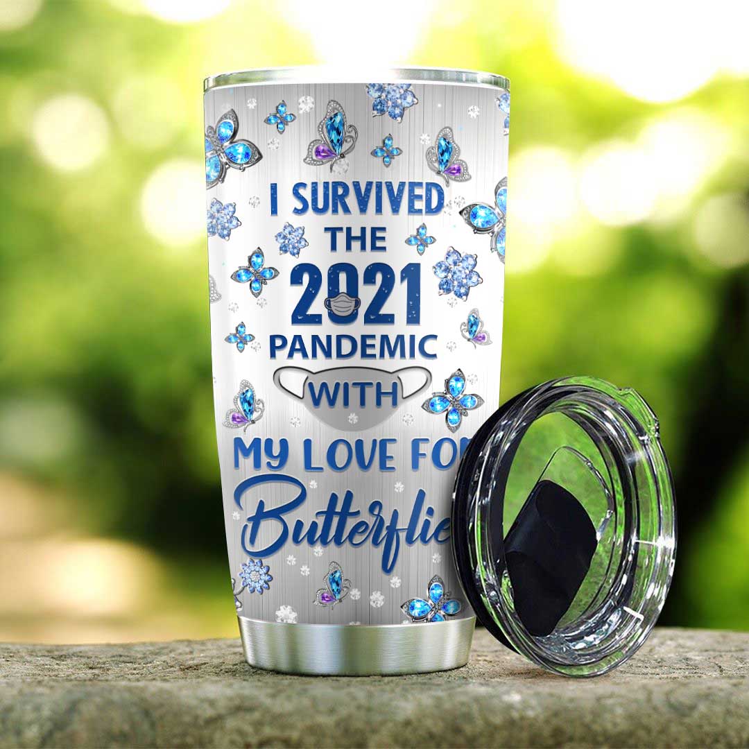 Personalized Butterfly During Pandemic Stainless Steel Tumbler personalized butterfly during pandemic stainless steel tumbler 6839