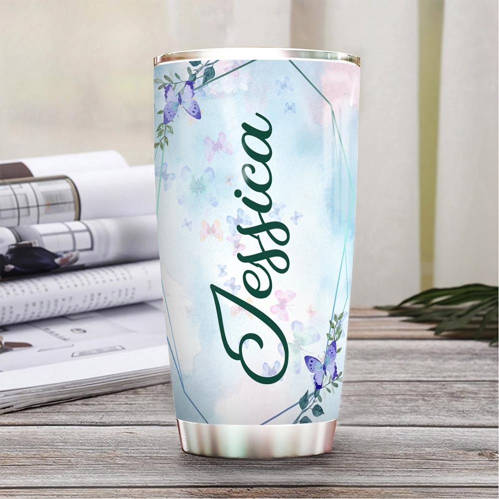 Personalized Butterfly Faith Stainless Steel Tumbler personalized butterfly faith stainless steel tumbler 3672
