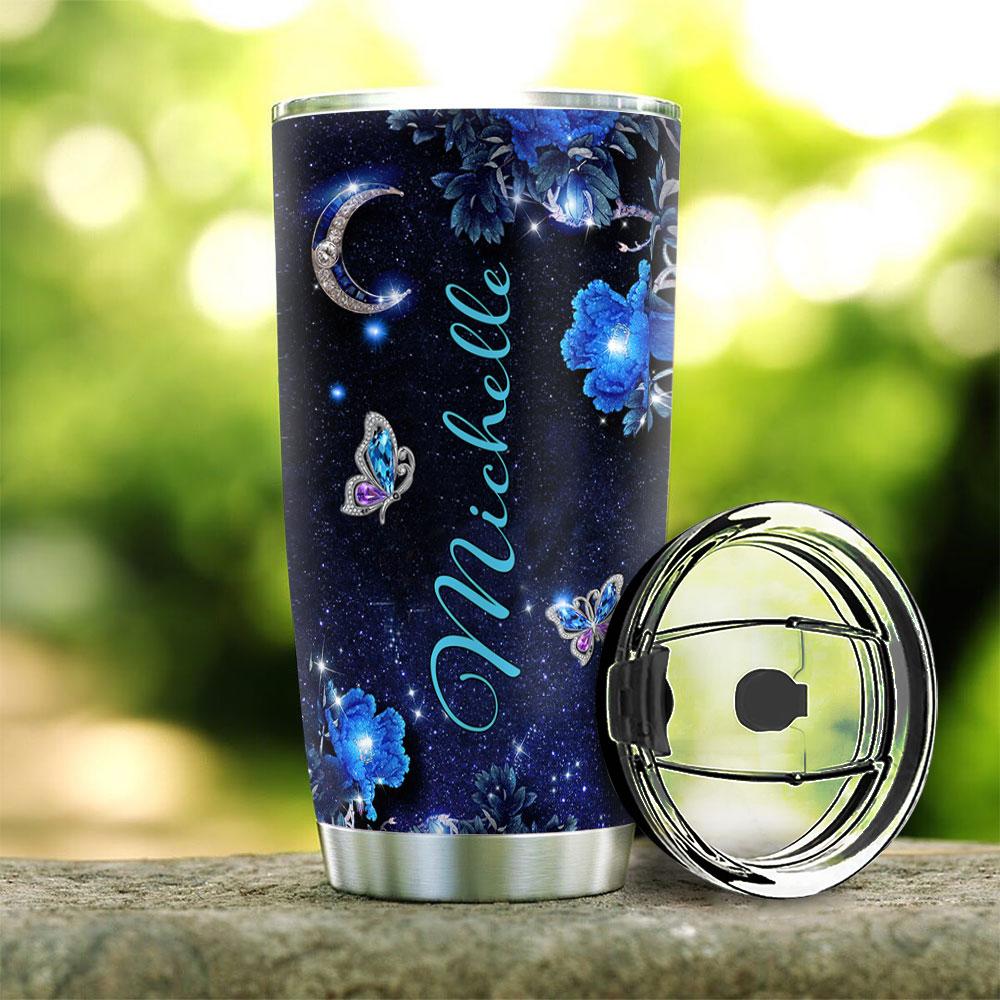 personalized butterfly jewelry style stainless steel tumbler 1928