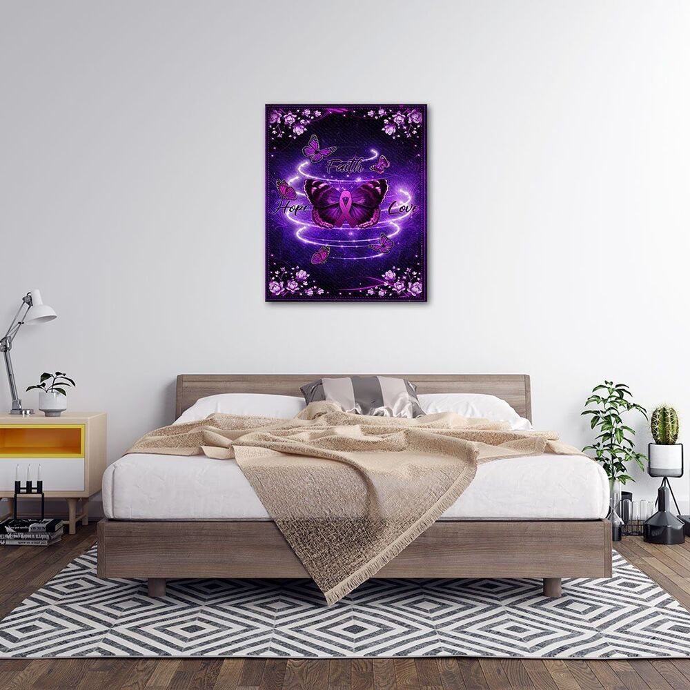 Personalized Canvas Butterfly Faith, Hope, Love Motivational Quotes - Canvas Print - Wall Art Decor personalized canvas butterfly faith hope love motivational quotes canvas print wall art decor 5254