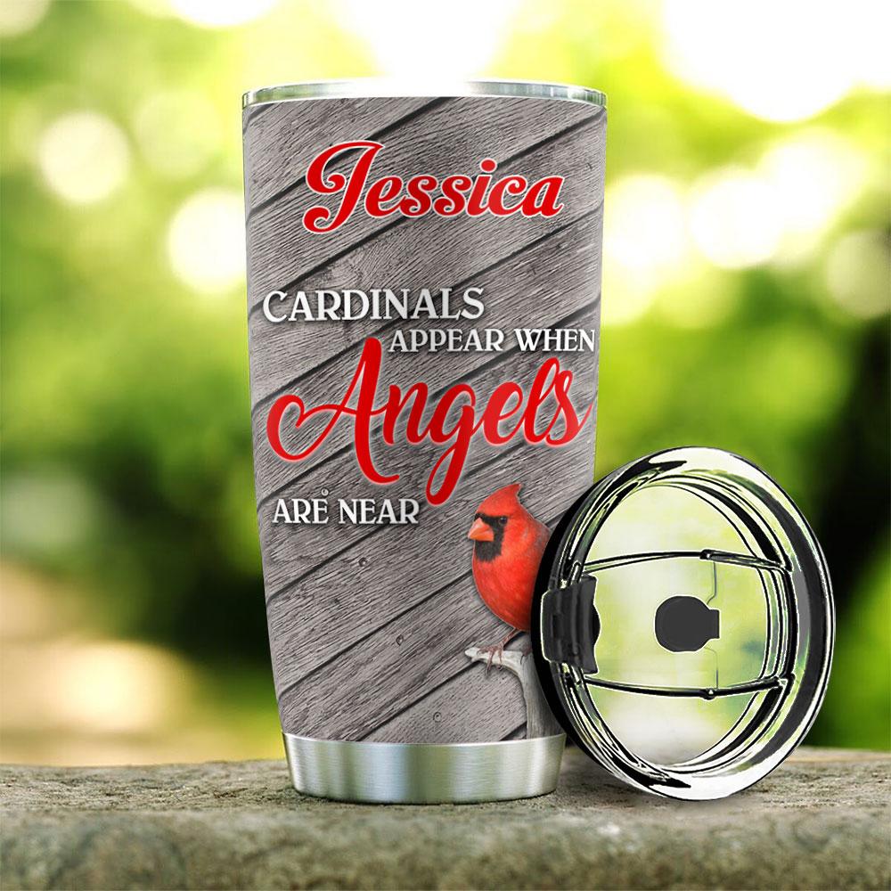 Personalized Cardinal Angels Stainless Steel Tumbler personalized cardinal angels stainless steel tumbler 3413