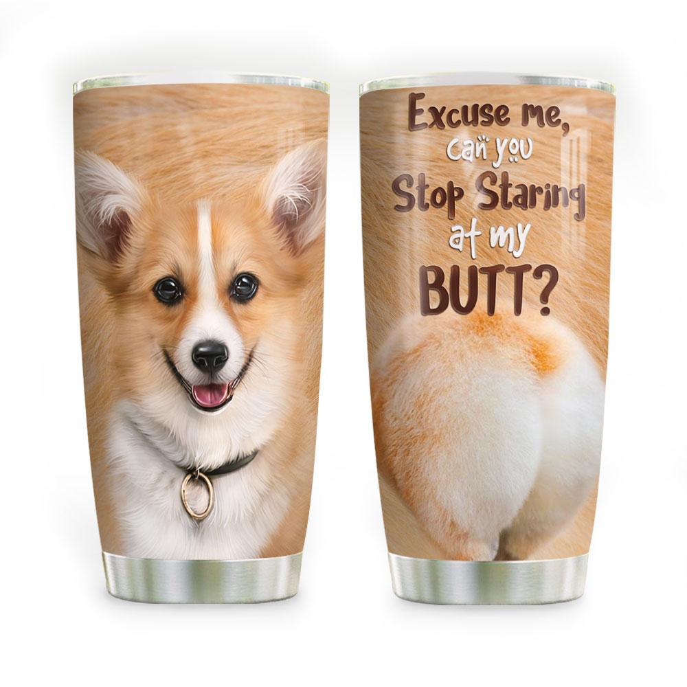 Personalized Corgi Butt Stainless Steel Tumbler personalized corgi butt stainless steel tumbler 2515