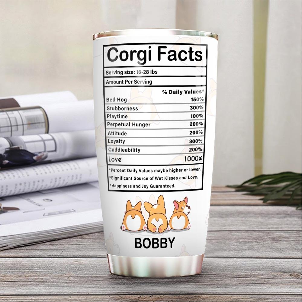 Personalized Corgi Shape Stainless Steel Tumbler personalized corgi shape stainless steel tumbler 2435