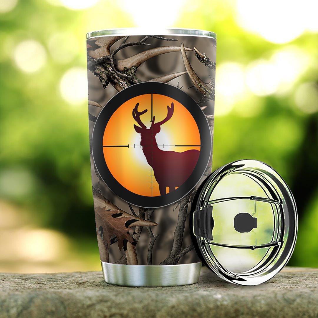 Personalized Deer Hunting Stainless Steel Tumbler personalized deer hunting stainless steel tumbler 3486