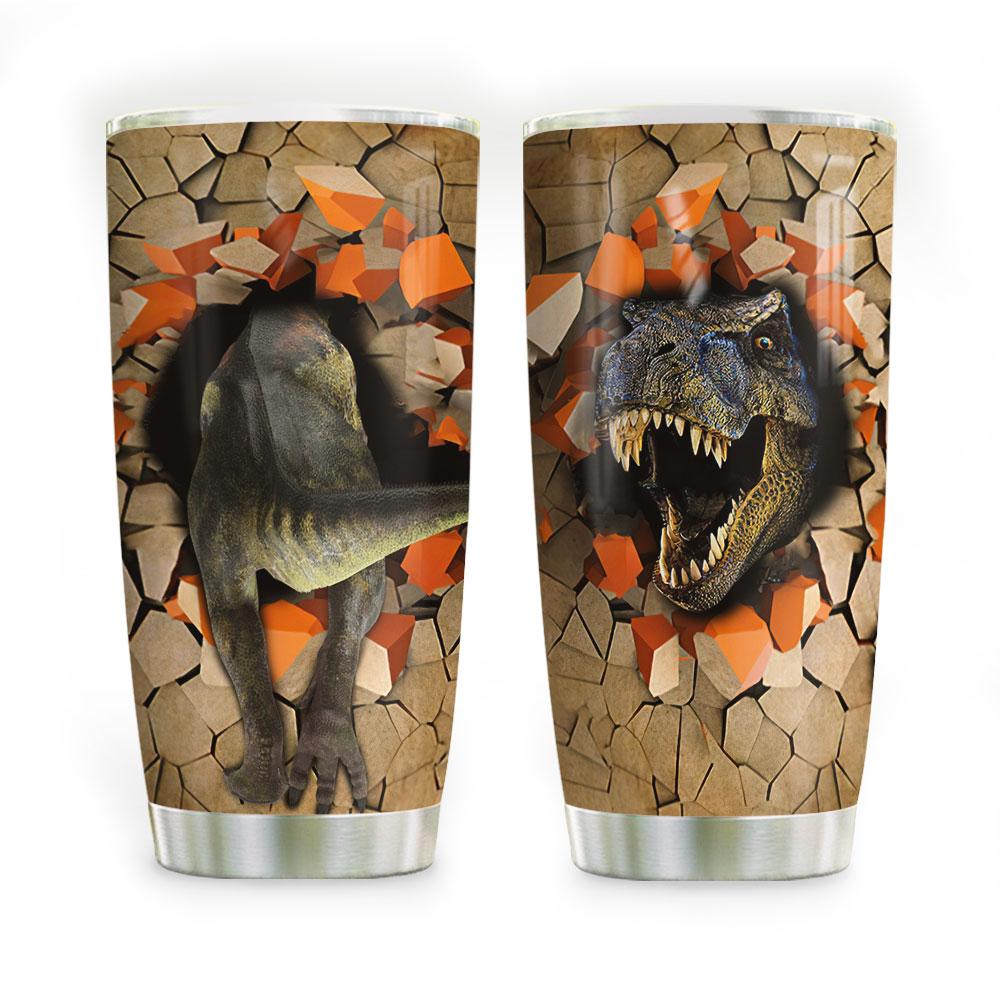 Personalized Dinosaur Break Through Stainless Steel Tumbler personalized dinosaur break through stainless steel tumbler 4314