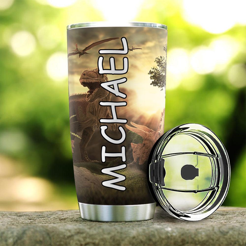Personalized Dinosaur Stainless Steel Tumbler personalized dinosaur stainless steel tumbler 2500