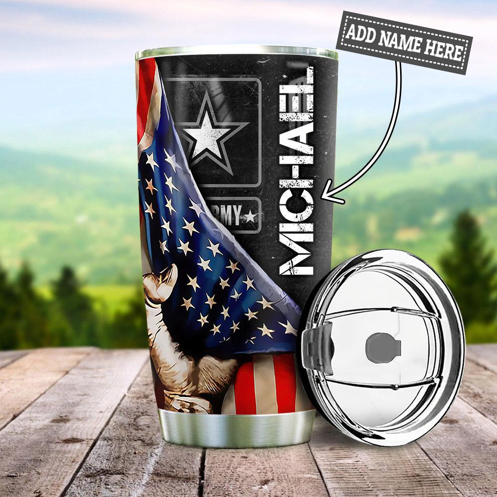 personalized duty honor country veteran vet stainless steel tumbler 6926