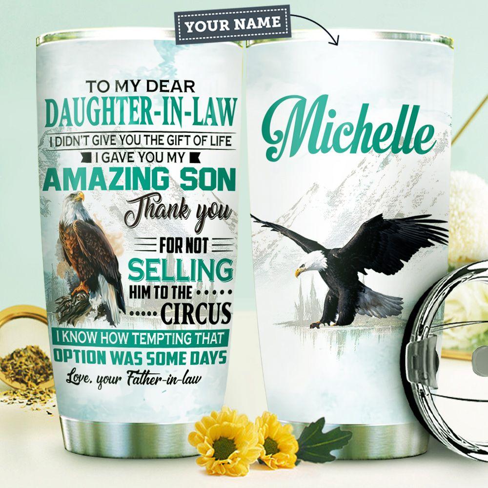Personalized Eagle To My Daughter In Law Stainless Steel Tumbler personalized eagle to my daughter in law stainless steel tumbler 7516