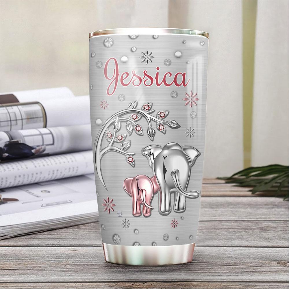 Personalized Elephant Mom Jewelry Style Stainless Steel Tumbler personalized elephant mom jewelry style stainless steel tumbler 1542