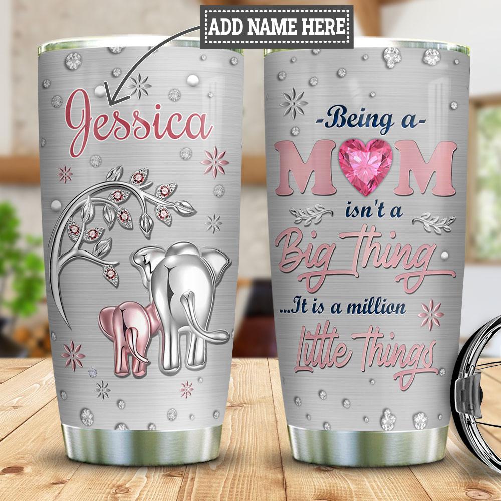 Personalized Elephant Mom Jewelry Style Stainless Steel Tumbler personalized elephant mom jewelry style stainless steel tumbler 4941