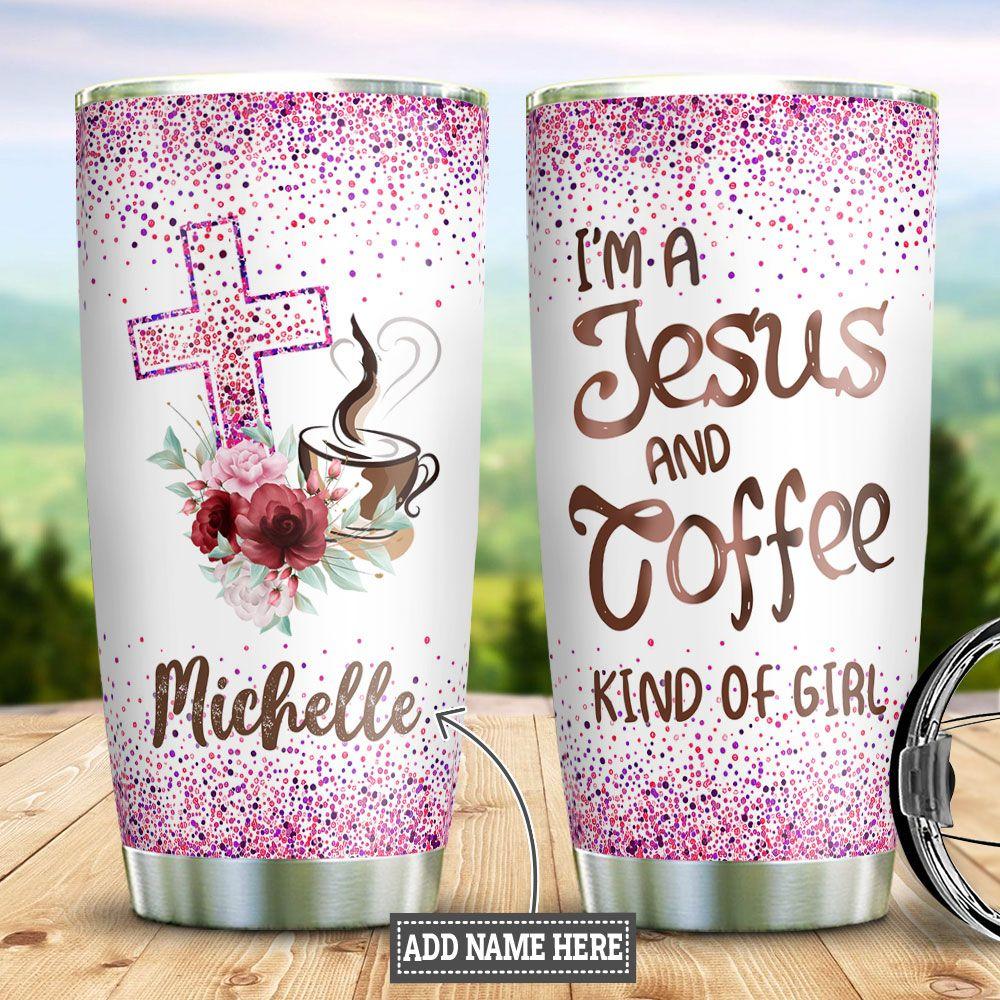 Personalized Faith Coffee Girl Stainless Steel Tumbler personalized faith coffee girl stainless steel tumbler 2471