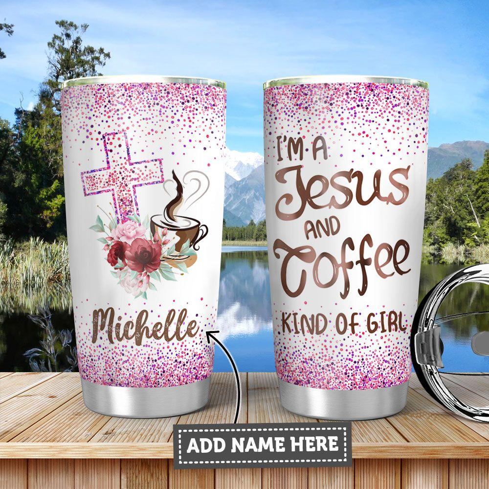 Personalized Faith Coffee Girl Stainless Steel Tumbler personalized faith coffee girl stainless steel tumbler 3606