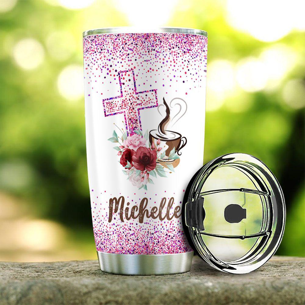 Personalized Faith Coffee Girl Stainless Steel Tumbler personalized faith coffee girl stainless steel tumbler 4304