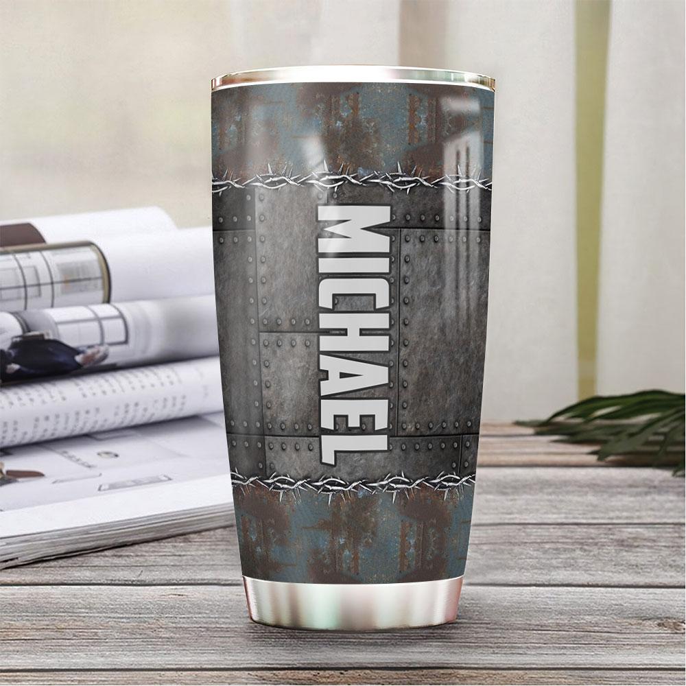 personalized faith metal style stainless steel tumbler 2804