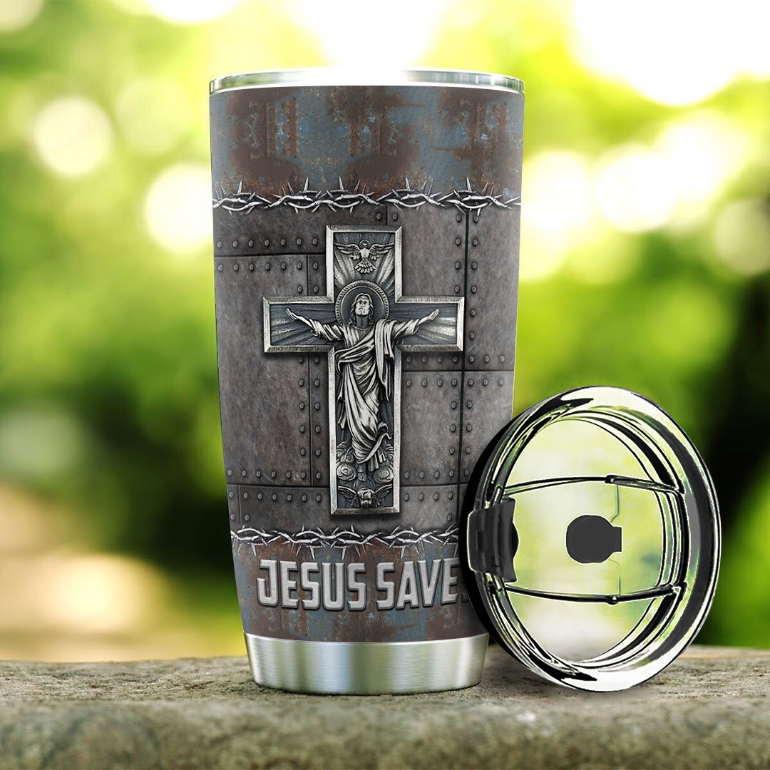 personalized faith metal style stainless steel tumbler 6056