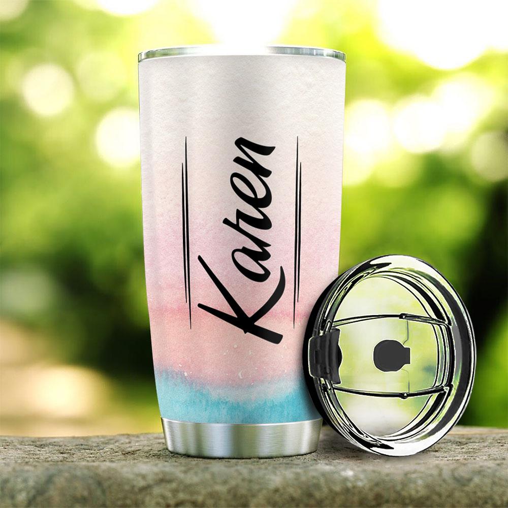 Personalized Figure Me Out Watercolor Stainless Steel Tumbler personalized figure me out watercolor stainless steel tumbler 8657