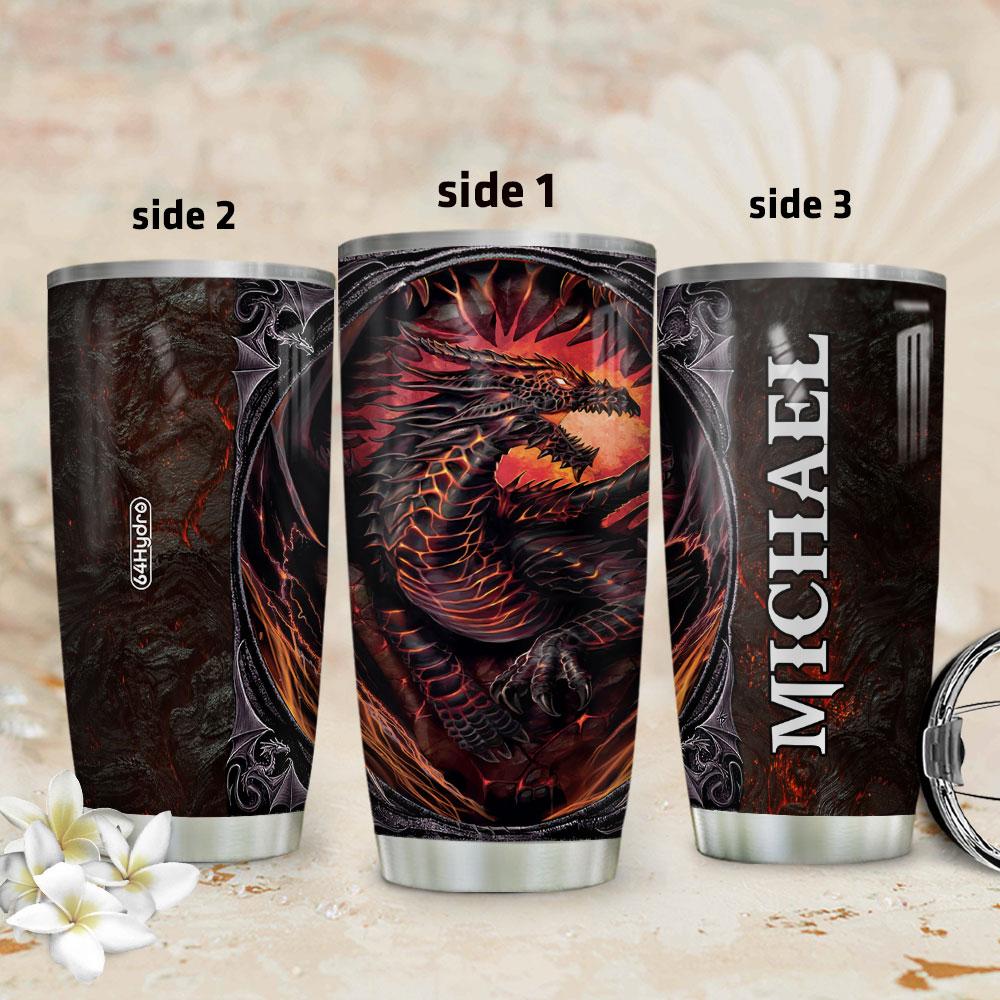 Personalized Fire Dragon Stainless Steel Tumbler personalized fire dragon stainless steel tumbler 6153