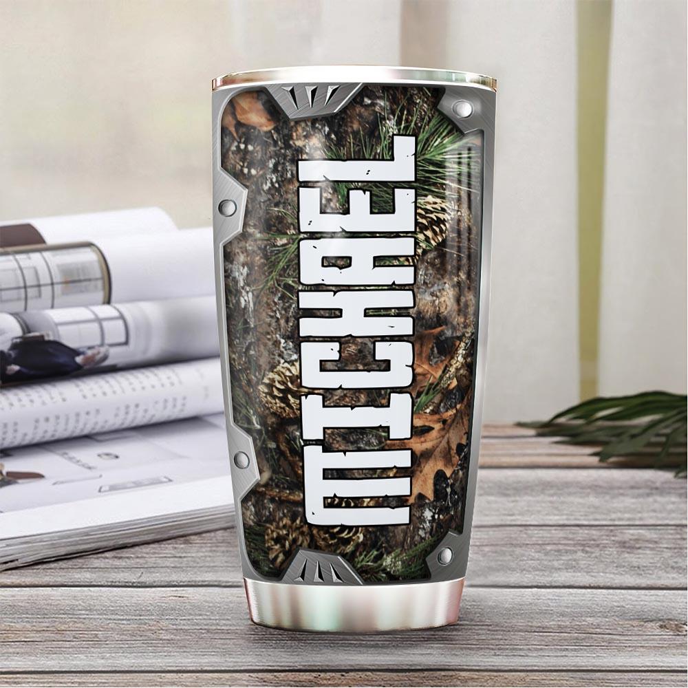 personalized fishing hook metal style stainless steel tumbler 2102