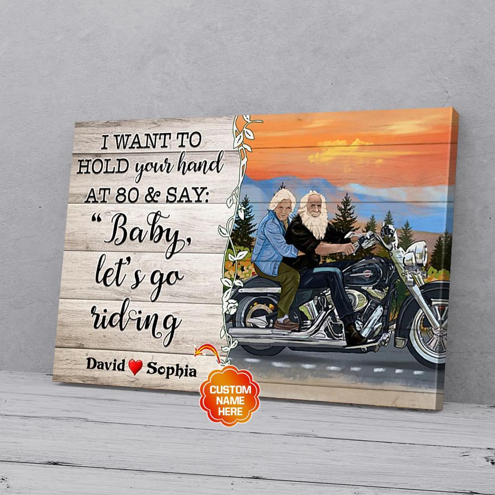 personalized gift for coupl motorcycle canvas wall art i want to hold 4005