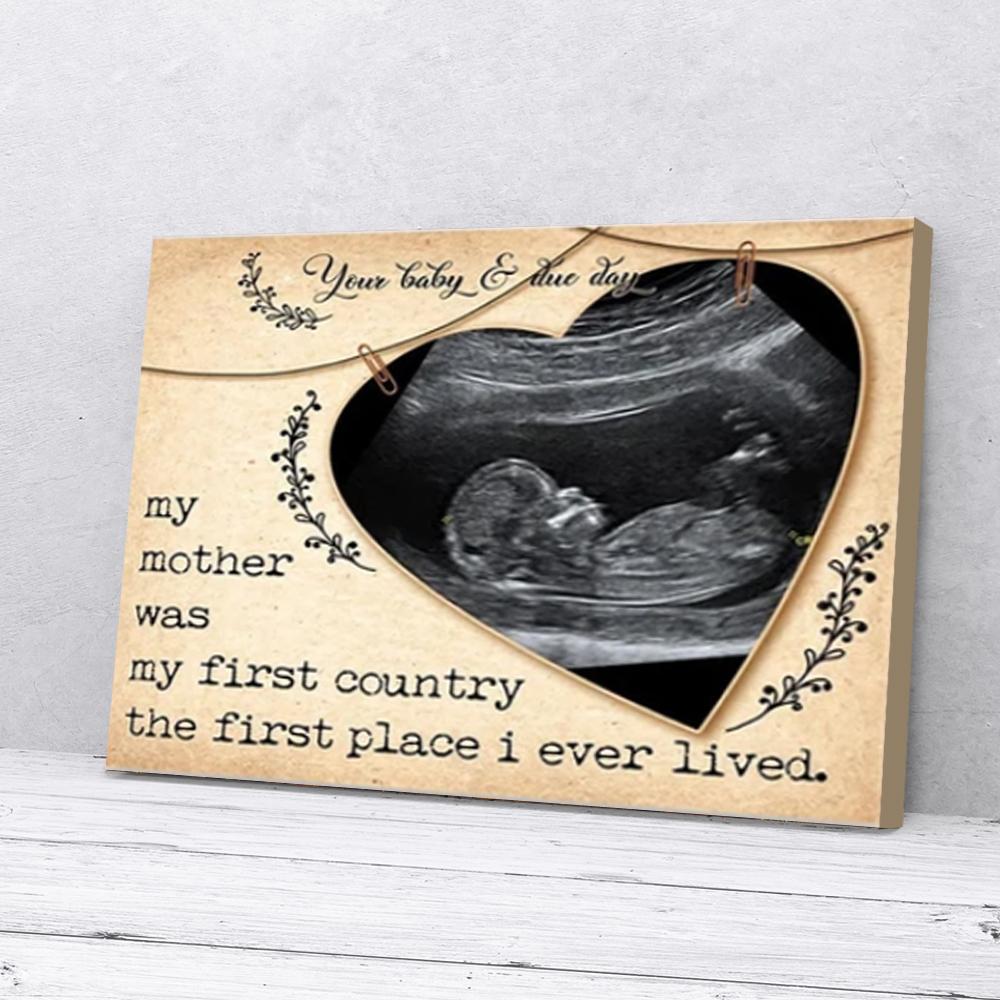 personalized gift for mom from baby canvas wall art my mother was my first 5297