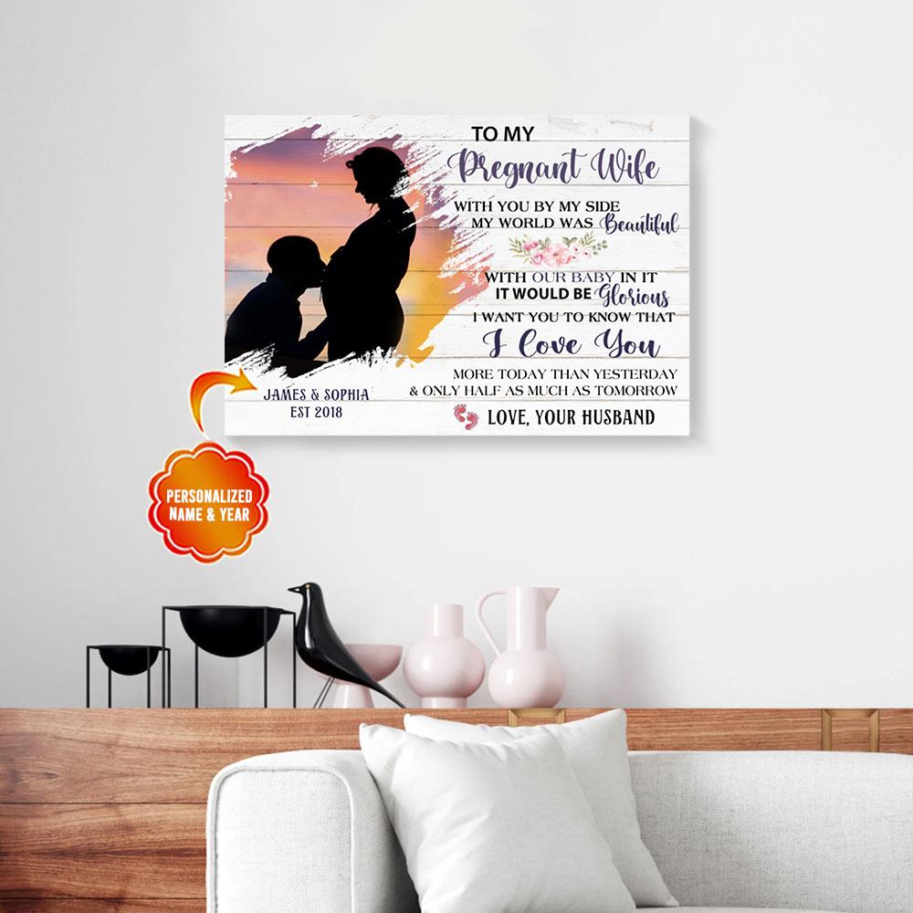 Personalized Gift For Wife From Husband Canvas Wall Art With You By My Side personalized gift for wife from husband canvas wall art with you by my side 5157