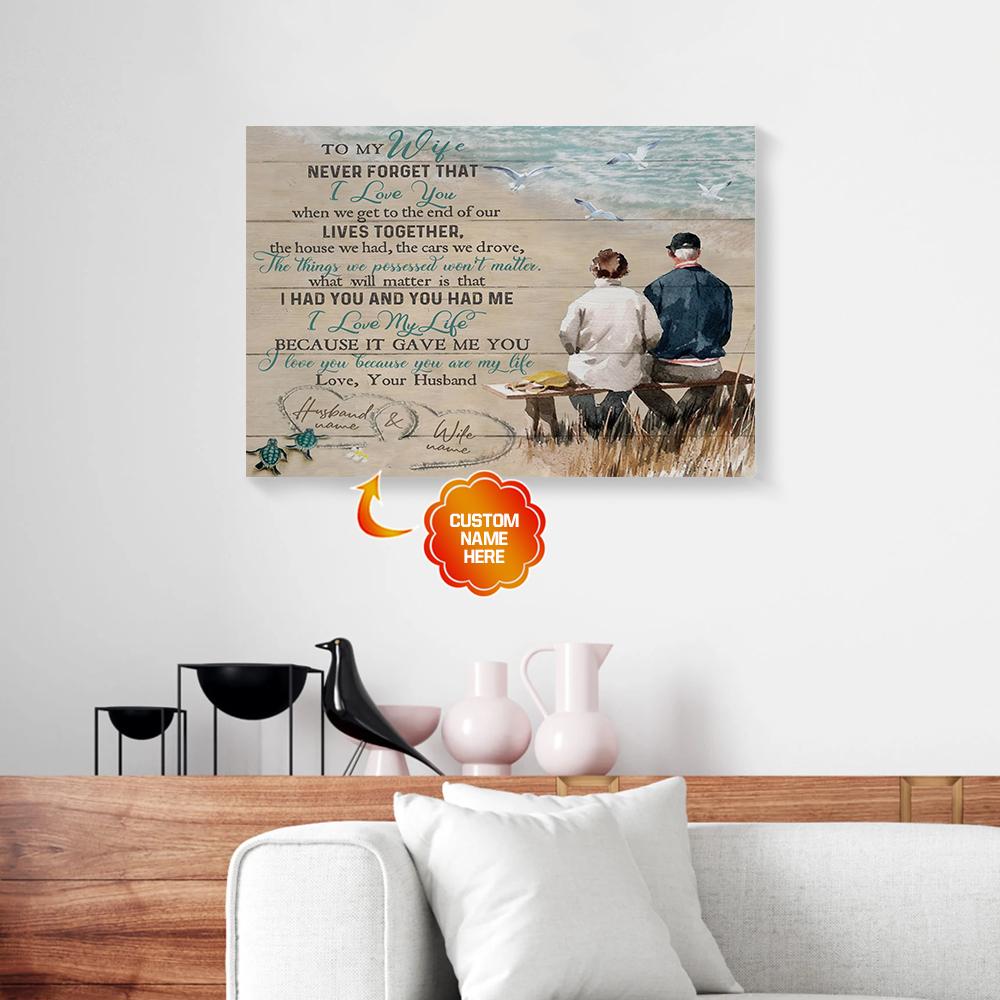 Personalized Gift For Wife From Husband Turtle Canvas Wall Art Never Forget That personalized gift for wife from husband turtle canvas wall art never forget that 2896
