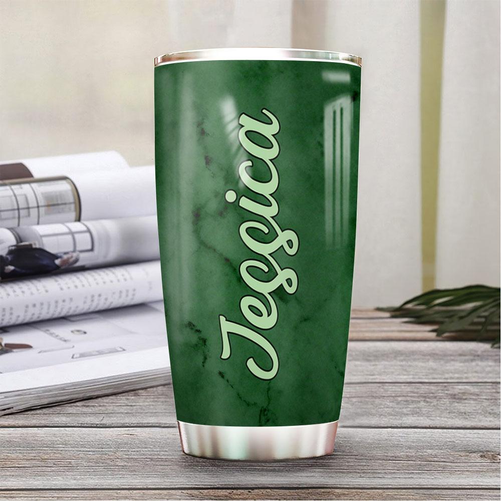 Personalized Green Turtle Ceramic Style Stainless Steel Tumbler personalized green turtle ceramic style stainless steel tumbler 3273