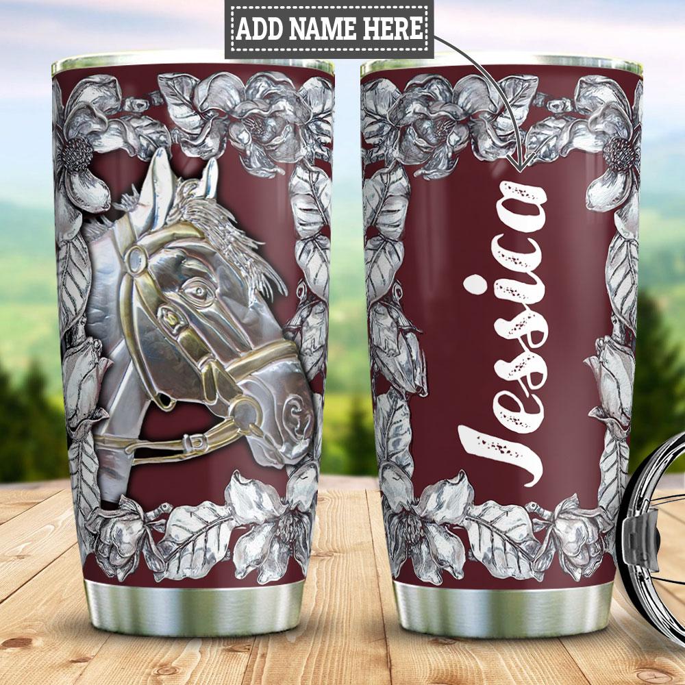Personalized Horse Silver Style Stainless Steel Tumbler personalized horse silver style stainless steel tumbler 7276