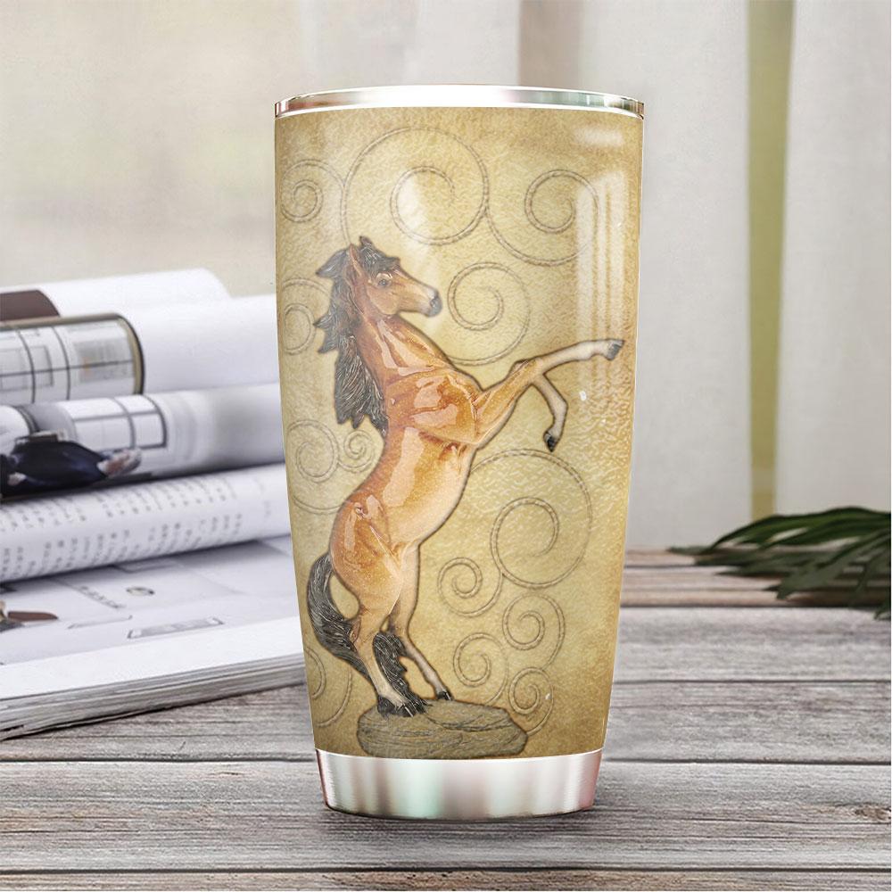 personalized horse stainless steel tumbler 3656