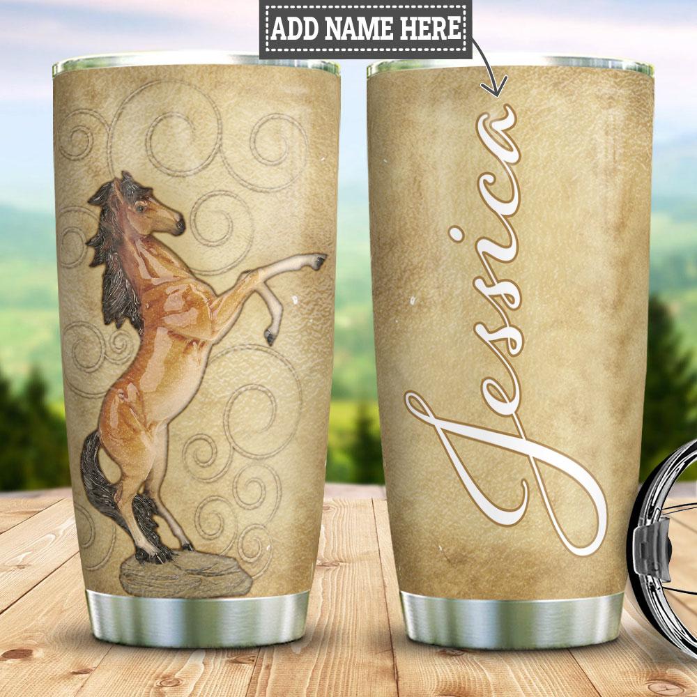 personalized horse stainless steel tumbler 7268