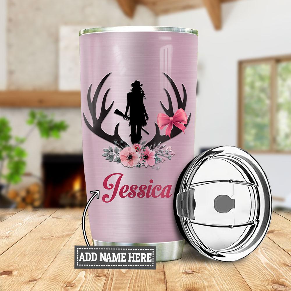 Personalized Hunting Girl Stainless Steel Tumbler personalized hunting girl stainless steel tumbler 1505