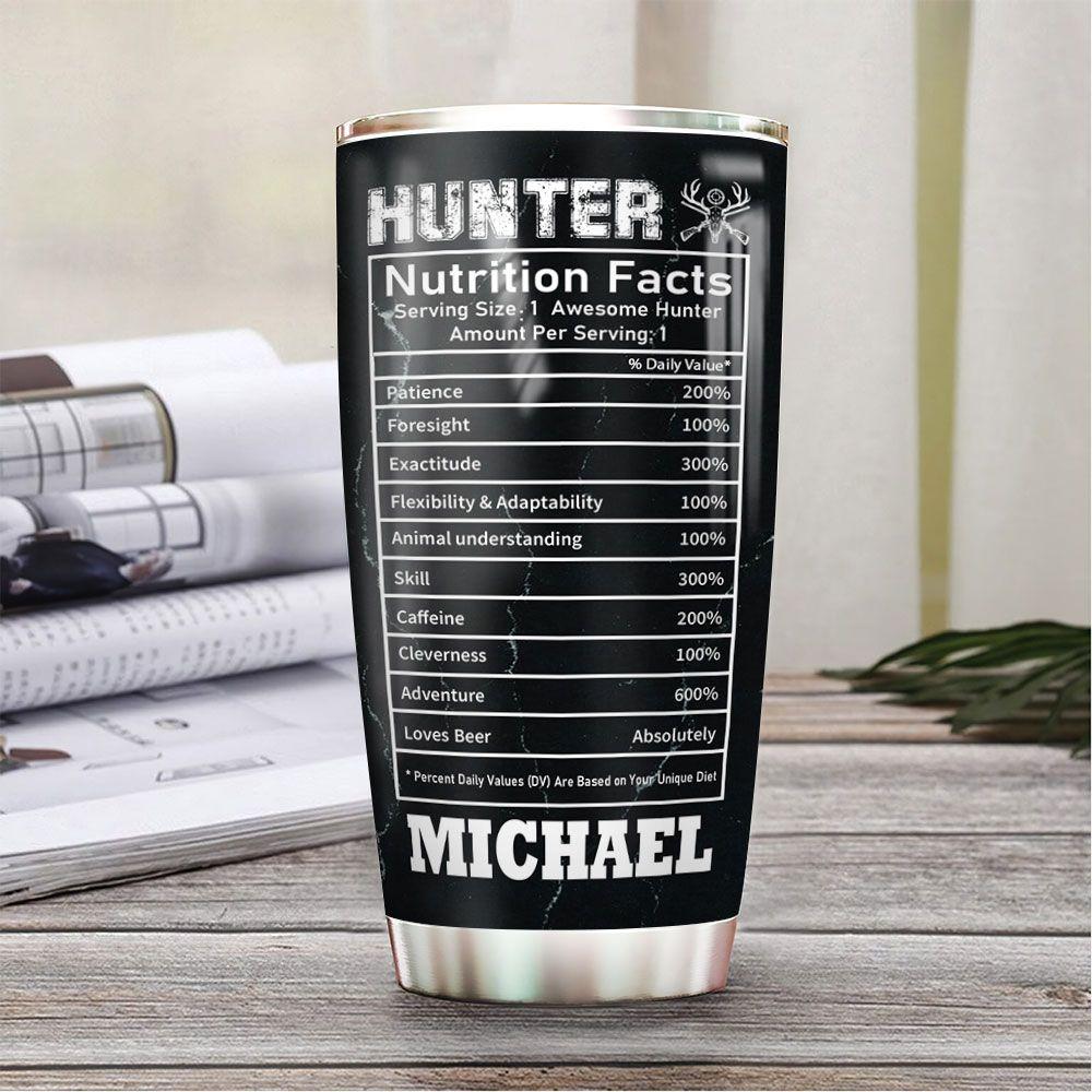 personalized hunting weekend facts stainless steel tumbler 8753