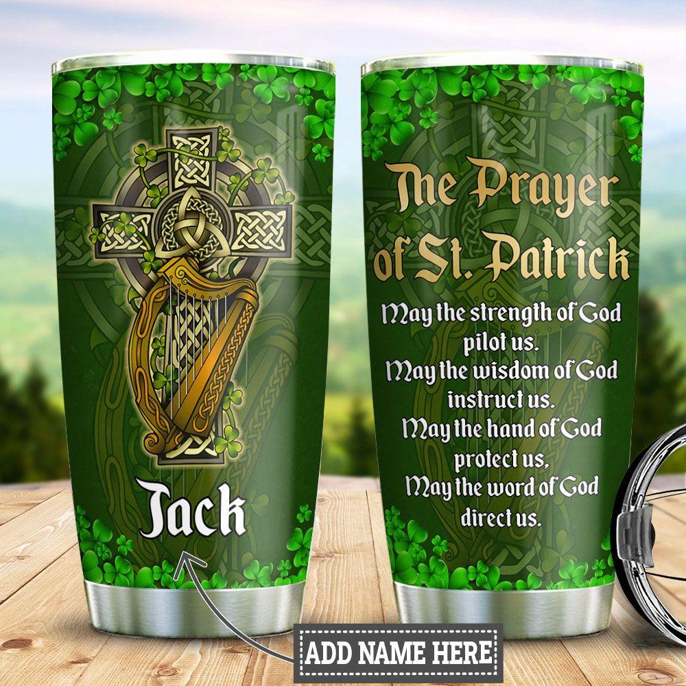 Personalized Irish Saint Patrick Prayer Stainless Steel Tumbler personalized irish saint patrick prayer stainless steel tumbler 2367