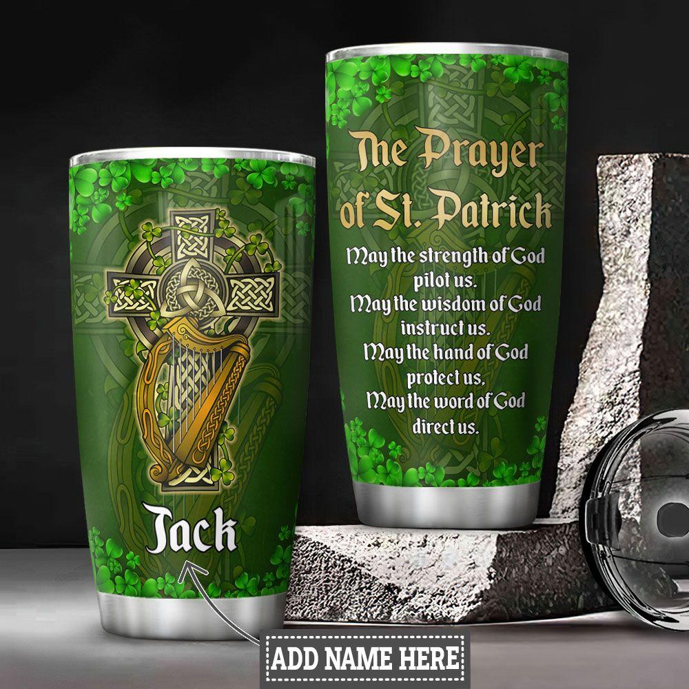 Personalized Irish Saint Patrick Prayer Stainless Steel Tumbler personalized irish saint patrick prayer stainless steel tumbler 8938
