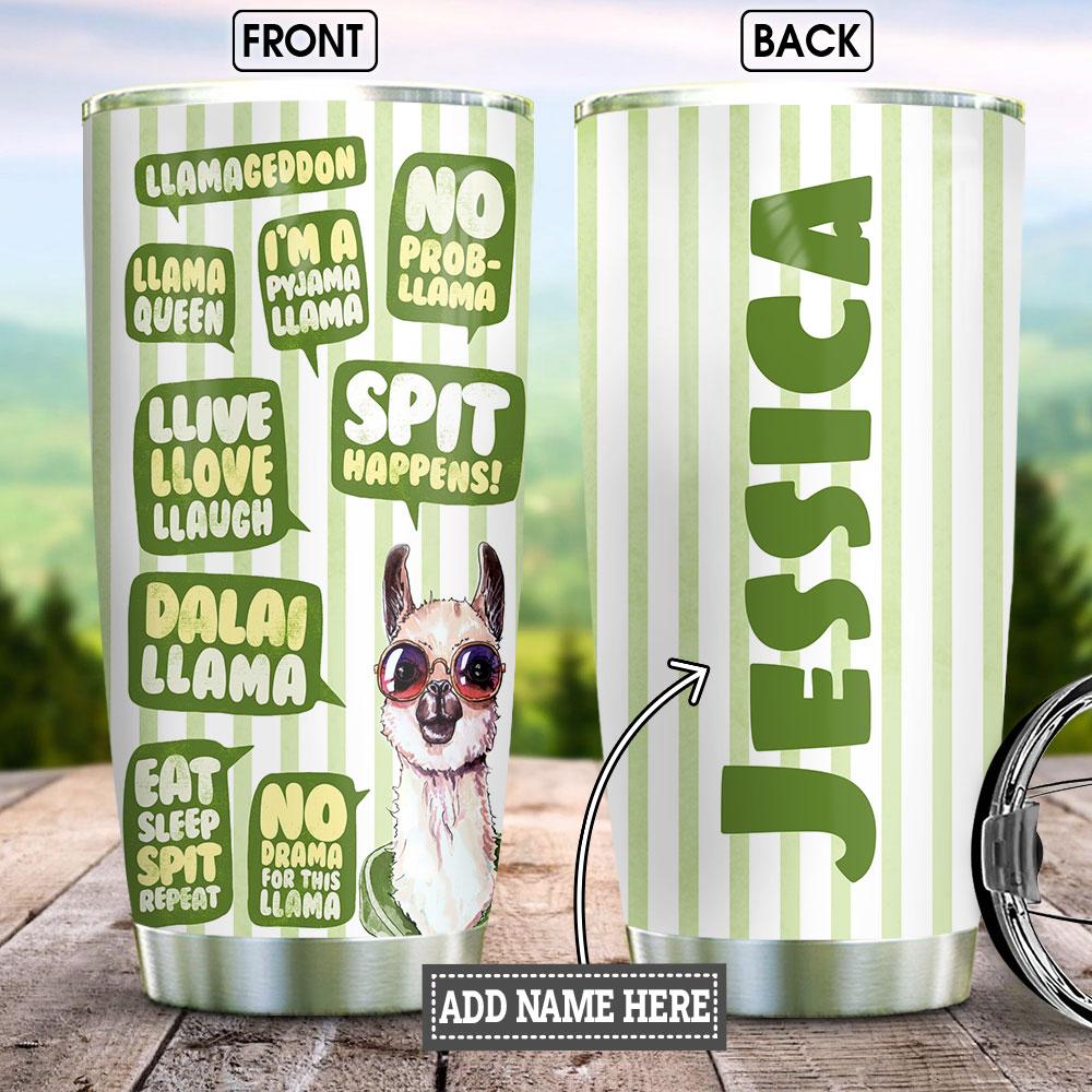 Personalized Just Llama Things Stainless Steel Tumbler personalized just llama things stainless steel tumbler 1935
