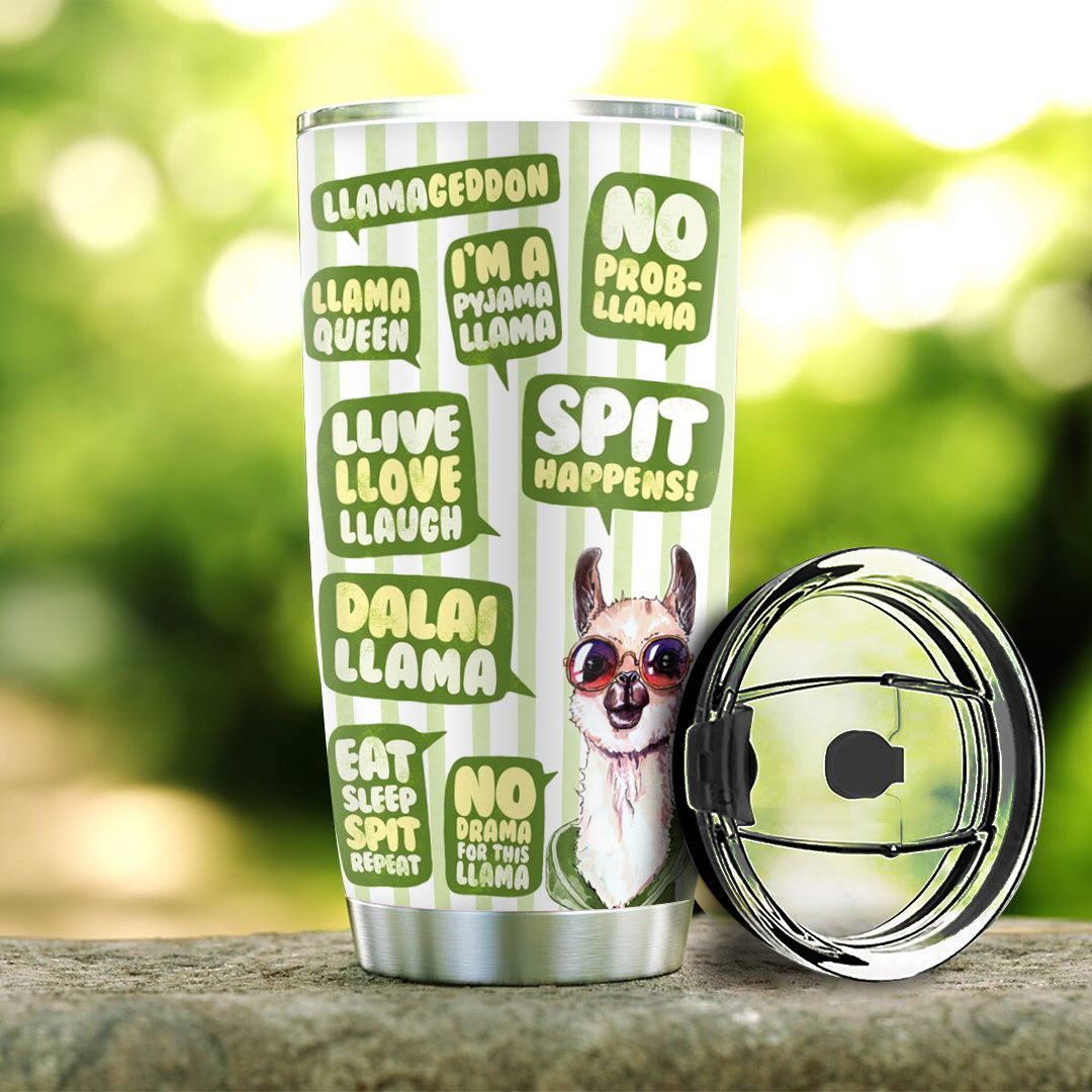 Personalized Just Llama Things Stainless Steel Tumbler personalized just llama things stainless steel tumbler 3243