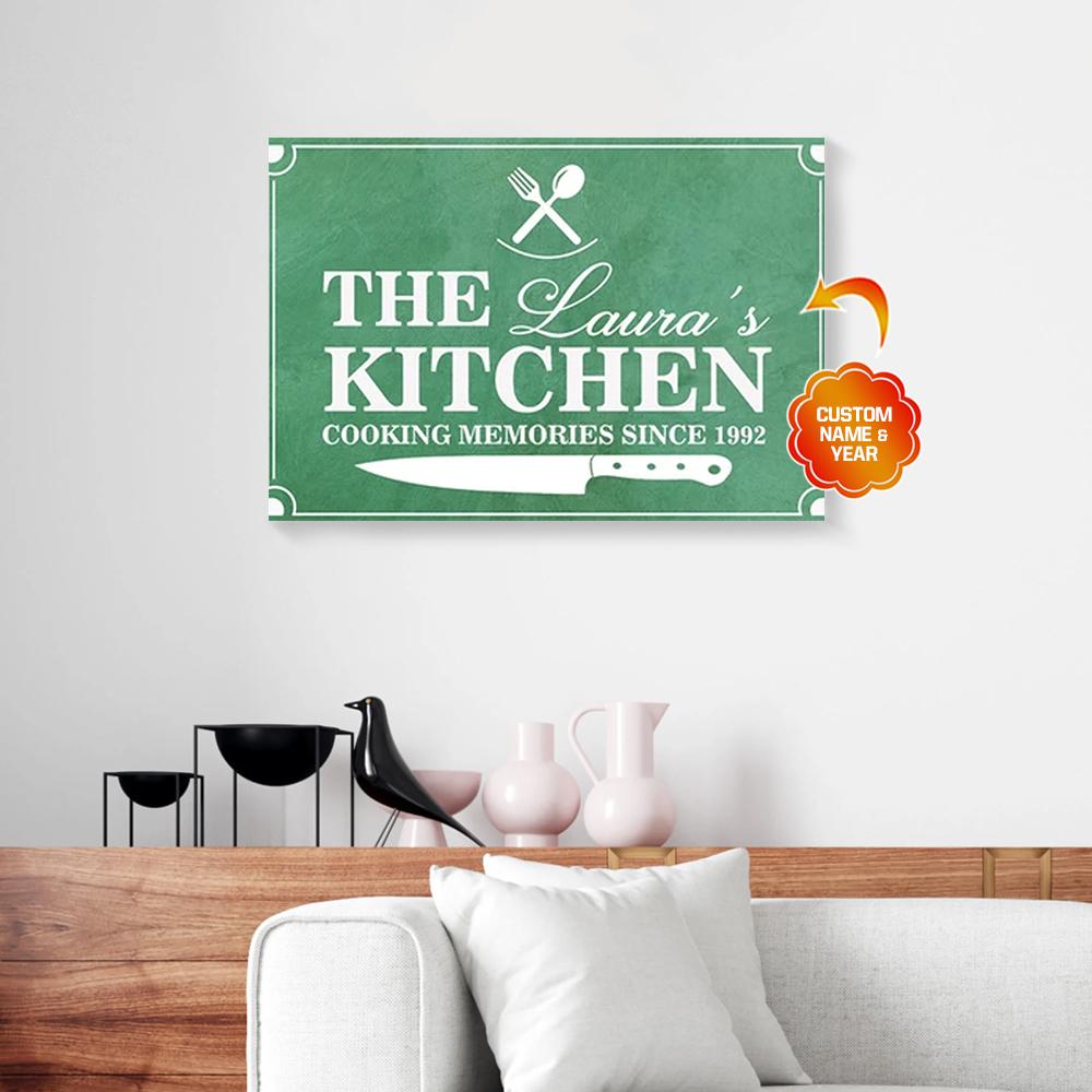 Personalized Kitchen Canvas Wall Art Cooking Memories personalized kitchen canvas wall art cooking memories 4158