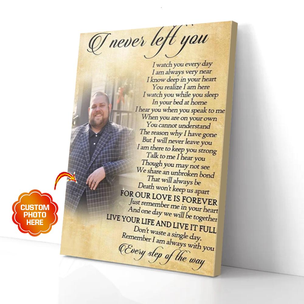personalized memorial gift business man canvas wall art i never left you 5417