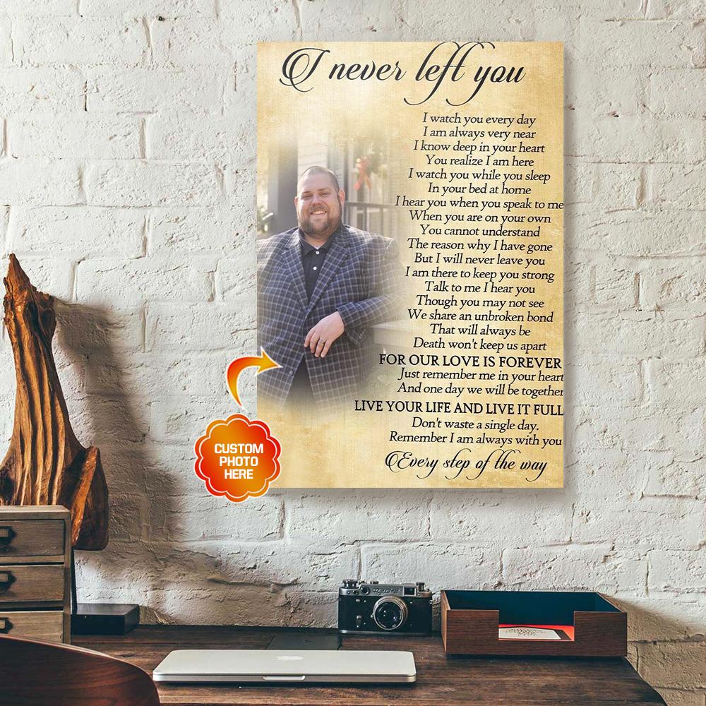 personalized memorial gift business man canvas wall art i never left you 6277